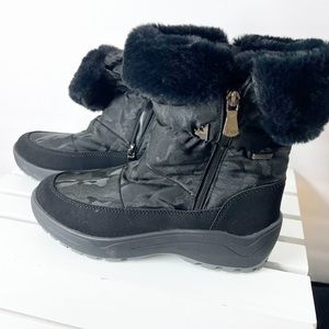 PAJAR New Winter Camouflage black SNOW Boots Faux Fur Ice Picks WATERPROOF 7 7.5
